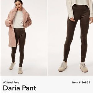 Aritzia Wilfred Free Daria Pant in Dark Brown